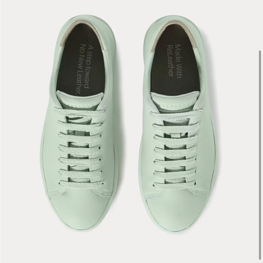 EVERLANE releather tennis shoe in lily green